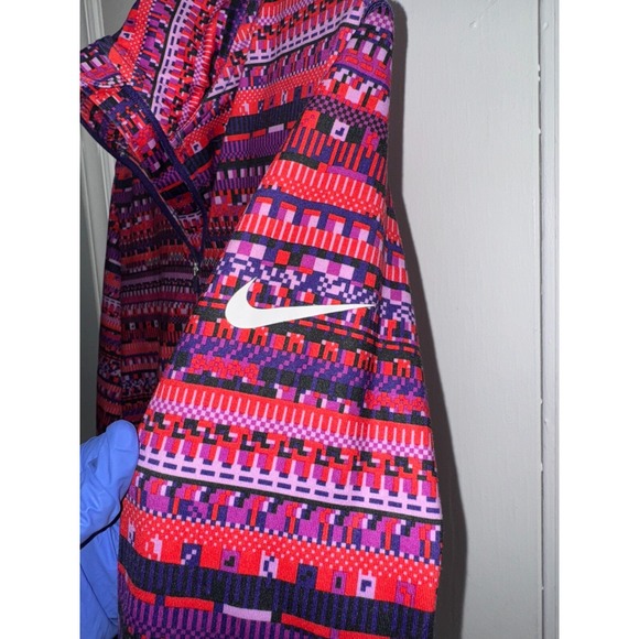 Nike Pro Dri Fit Hyperwarm 8 Bit 1/2 Zip Tribal Fair Isle Women's Size Medium - Picture 4 of 7